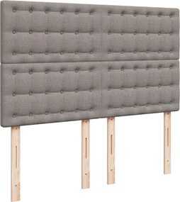 vidaXL Κρεβάτι Boxspring με Στρώμα Taupe 160x200 εκ. Υφασμάτινο