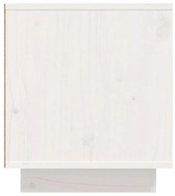 Έπιπλο Τηλεόρασης Λευκό 110x35x40,5 εκ. από Μασίφ Ξύλο Πεύκου - Λευκό
