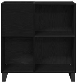 vidaXL Ντουλάπα Δίσκων Μαύρης Οξυάς 84.5 x 38 x 90 εκ Επεξεργασμένο Ξύλο