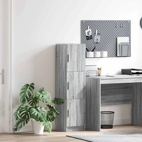 vidaXL Highboard Γκρίζο Σονομα 31.5 x 32 x 122.5 εκ