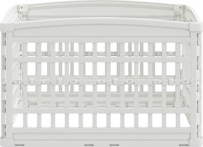 vidaXL Αλάνα Σκύλου 4 Πάνελ 88 x 88 x 56 εκ Πλαστικό Λευκό