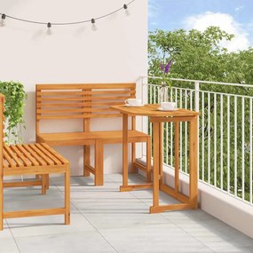 vidaXL Σετ Μπιστρό Κήπου 3 pcs Καφέ Μασίφ ξύλο ακακίας