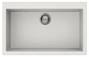 Elleci Quadra 130 Ένθετος Νεροχύτης κουζίνας Bianco Titano 68 79x50cm