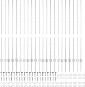 vidaXL Στύλος Περιφράξεων 22 pcs Ασημί 180 cm Ατσάλι