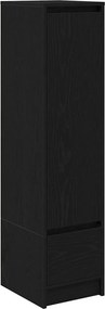 vidaXL Ντουλάπι Μαύρη δρυς 29,5x34x119,5 εκ. από Επεξεργασμένο Ξύλο