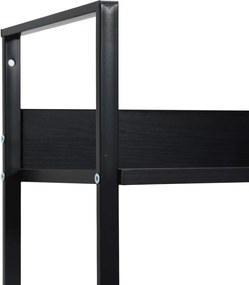 vidaXL Ραφιέρα 5 Επιπέδων Μαύρη 60x27,6x158,5 εκ. Επεξεργασμένο Ξύλο