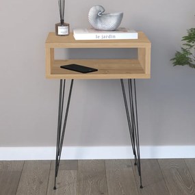 Κομοδίνο Scott Megapap χρώμα sapphire oak 40x30x60εκ.