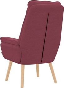 vidaXL Πολυθρόνα Κόκκινο 69 x 74 x 93 εκ. Ύφασμα και Κόντρα Πλακέ