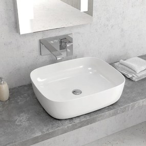 KARAG LT2143 Νιπτήρας Επικαθήμενος Λευκό Πορσελάνη 49,5x39,5x15cm