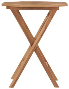 vidaXL Τραπέζι Κήπου Πτυσσόμενο 60 x 60 x 75 εκ. από Μασίφ Ξύλο Teak