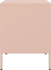 vidaXL Κομοδίνα 2 τεμ. Ροζ 36x39x50,5 εκ. από Χάλυβα