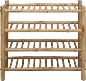 vidaXL Ράφι Παπουτσιών με ράφι Φυσικό 68 x 28 x 63 εκ Μπαμπού
