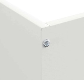 vidaXL Περίγραμμα γκαζόν Λευκό 50 x 50 x 13 εκ Ατσάλι