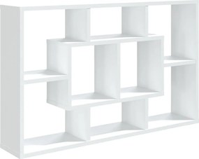 vidaXL Ραφιέρα Τοίχου Λευκή 85 x 16 x 52,5 εκ. από Επεξεργασμένο Ξύλο