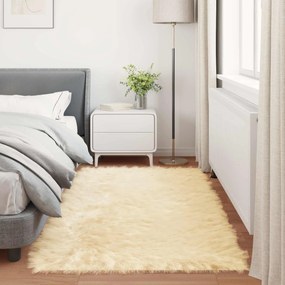 vidaXL Χαλί από τεχνητό πρόβειο δέρμα TAFALLA Κρεμ 100 x 200 cm