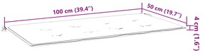 vidaXL Μαξιλάρι Παγκάκι Κήπου Τιρκουάζ 100x50x4 εκ Υλικό Οξφόρδης