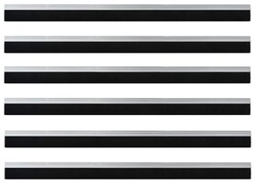 vidaXL Αυτοκόλλητες σφραγίδες πόρτας 6 pcs Ασημί 100 cm