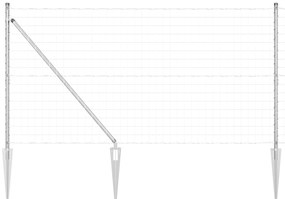 vidaXL Ευρωπαϊκός φράκτης με 7 γάντζους 1.2x10 μ γαλβανισμένος χάλυβας