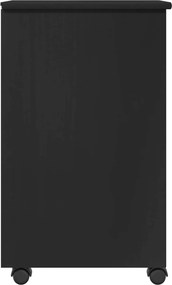 vidaXL Κινητό Ντουλάπι 34 x 39 x 65,5 cm Στερεό πεύκο Μαύρο
