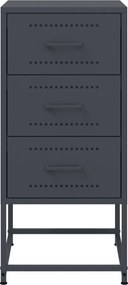 vidaXL Κομοδίνο Ανθρακί 36x39x78 εκ. από Χάλυβα