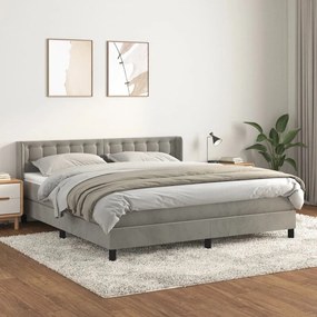 ΚΡΕΒΑΤΙ BOXSPRING ΜΕ ΣΤΡΩΜΑ ΑΝΟΙΧΤΟ ΓΚΡΙ 180X200 ΕΚ. ΒΕΛΟΥΔΙΝΟ 3131213