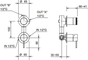 La Torre Elle 35376 Inox Brushed - Μικτης εντοιχισμου 3 εξοδων