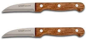 Μαχαίρι Ξεφλουδίσματος Terrestrial (Σετ 2Τμχ) 10-058-049 17cm Inox-Brown Nava Stainless Steel