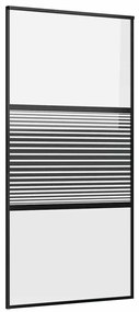vidaXL Συρόμενη Πόρτα Μαύρο 102.5 x 205 cm Tempered γυαλί, Αλουμίνιο