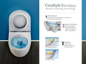 Cerastyle City Rimless 019100 - Κρεμαστή λεκάνη