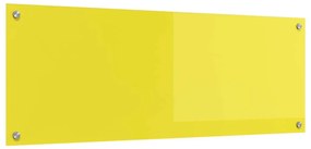 vidaXL Πίσω Πάνελ Κουζίνας Κίτρινο 110 x 40 x 0.6 εκ. σκληρυμένο γυαλί