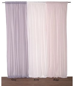 Κουρτίνα 1630 Με Τρέσα Beige Viopros 280x270cm 280x270cm Πολυέστερ