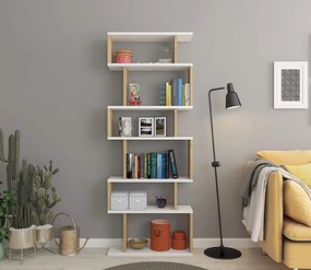 Βιβλιοθήκη Λευκό / Δρυς CATOO 60x19.6x160
