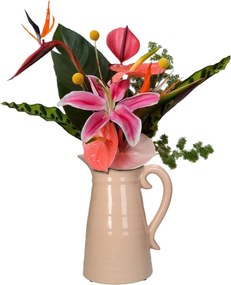 Βάζο ArteLibre Ροδακινί Κεραμικό 18x13.6x23.2cm