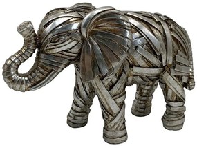 Διακοσμητική Φιγούρα Elephant 279-225-313 23x9x16cm Silver Πολυρεσίνη