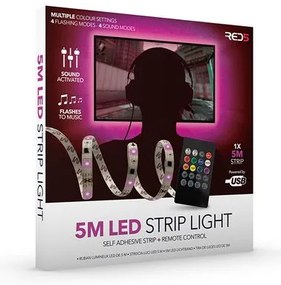 The Source Ταινία LED RGB Σετ 5m Sound Controlled USB Με Φωτορυθμική Λειτουργία 88789