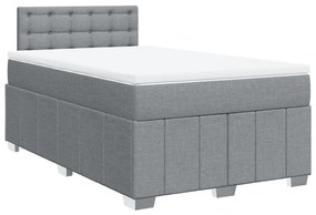 ΚΡΕΒΑΤΙ BOXSPRING ΜΕ ΣΤΡΩΜΑ ΑΝΟΙΧΤΟ ΓΚΡΙ 120X200 ΕΚ. ΥΦΑΣΜΑΤΙΝΟ 3289349