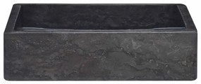 vidaXL Νιπτήρας Μαύρος 40 x 40 x 10 εκ. Μαρμάρινος