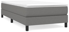 vidaXL Κρεβάτι Boxspring με Στρώμα Σκούρο Γκρι 80x200 εκ. Υφασμάτινο