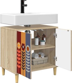 vidaXL Ντουλάπι Μπάνιου ESSEN Sonoma 60 x 40 x 60 εκ