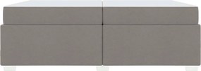 vidaXL Σκελετός Κρεβατιού Taupe 200 x 200 cm ύφασμα