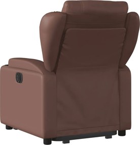 vidaXL Πολυθρόνα Ηλεκ Ανακλινόμενη με Ανύψωση Συνθετικό Δέρμα