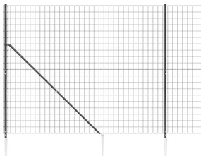 vidaXL Συρματόπλεγμα Περίφραξης Ανθρακί 1,4 x 25 μ. με Καρφωτές Βάσεις