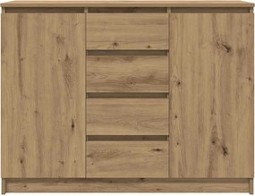 vidaXL Συρταριέρα με Συρτάρια Τεχνίτης Δρυς 100,5x35x76 εκ. Επεξ. Ξύλο