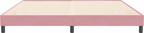 vidaXL Box Spring Κρεβάτι χωρίς στρώμα Ροζ 200x220 cm Βελούδινο