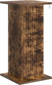 vidaXL Βάση φυτών Καπνισμένο Ξύλο Δρυός 30,5 x 30 x 60,5 εκ