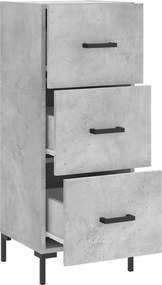 vidaXL Ντουλάπι Γκρι Σκυροδέματος 34,5x34x90 εκ. Επεξεργασμένο Ξύλο