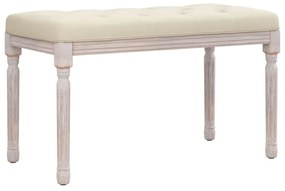 vidaXL Πάγκος Μπεζ 80 x 40 x 49 εκ. Λινός