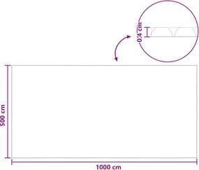 vidaXL Ηλιακή Κάλυψη Πισίνας Βαρέως Τύπου 1000 x 500 εκ 200 μμ