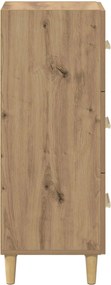 vidaXL Πλαϊνό γραφείο με συρτάρι artisan δρυς 34,5 x 34 x 90 εκ.