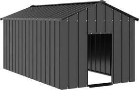 vidaXL Σπιτάκι σκύλου με οροφή 114x202x101 cm Γαλβανισμένος χάλυβας